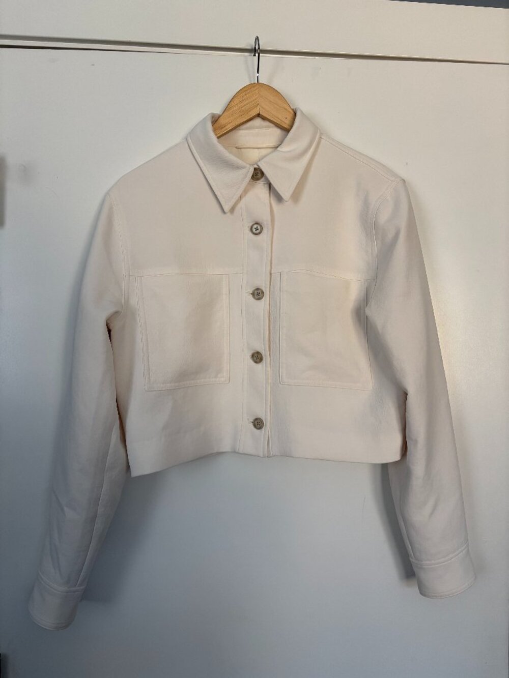 Aritzia Wilfred Little Cropped Jacket - Black, Light Birch, Size M